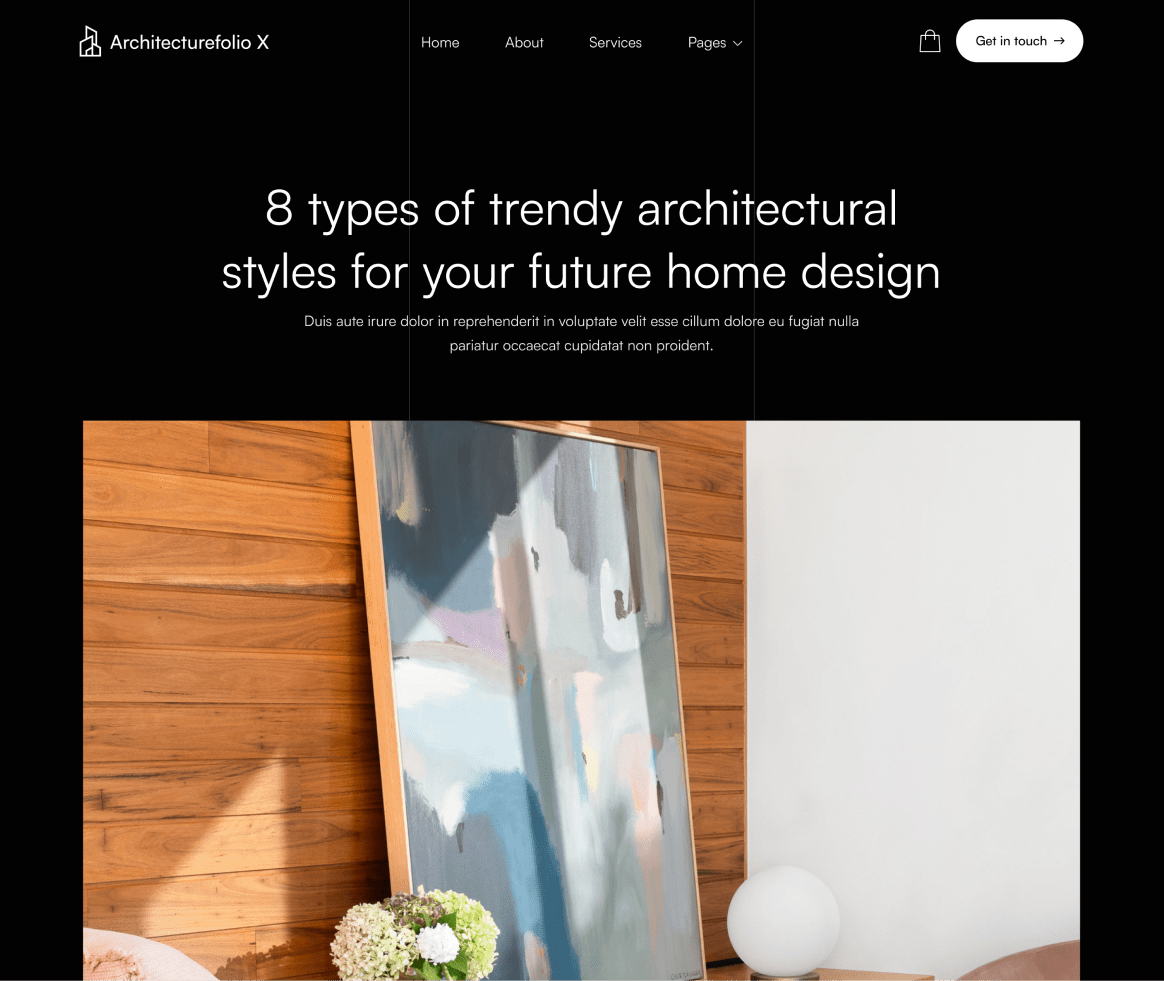 Architecture X - Blog Post page - Architecture Webflow Template