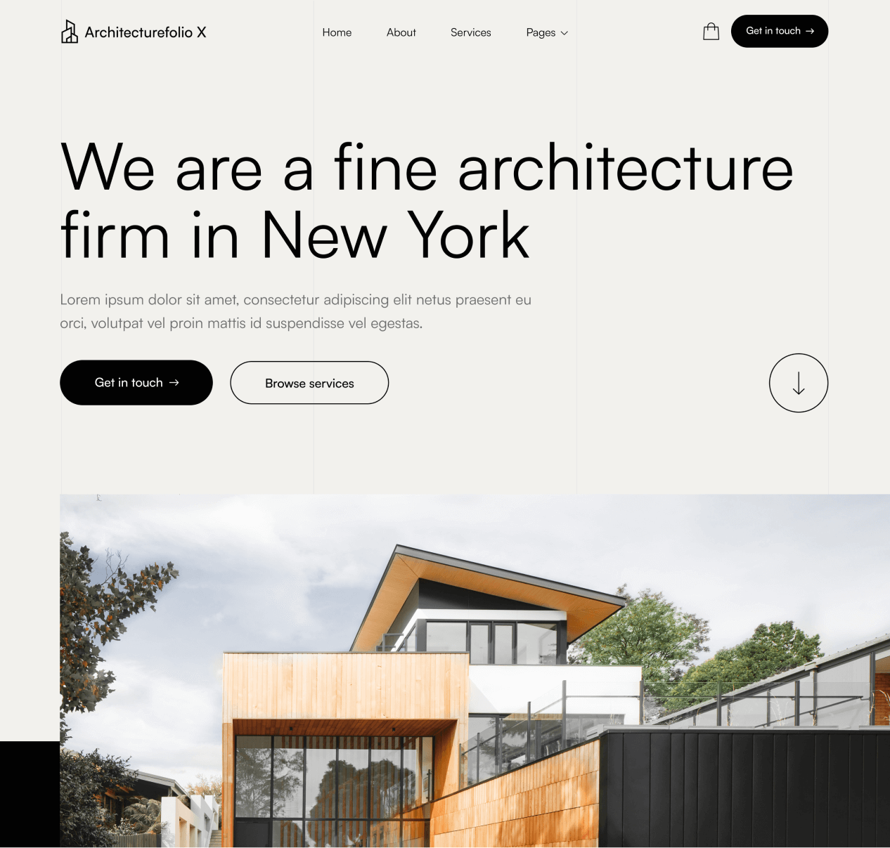 Architecture X - Home page - Architecture Webflow Template
