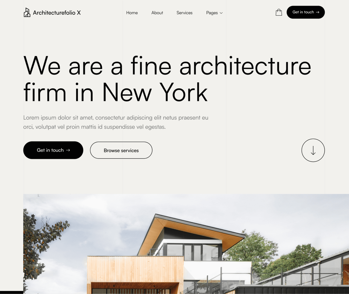 Architecture X - Home page - Architecture Webflow Template
